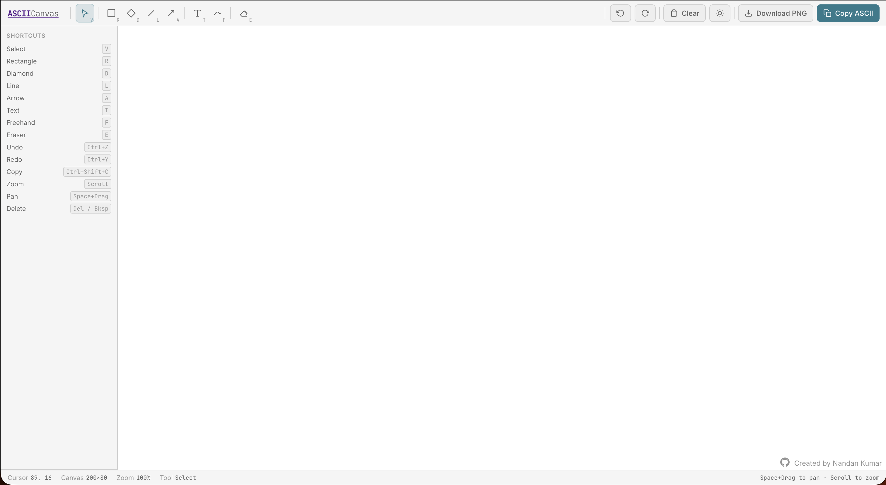 ASCII Canvas Editor - Create Beautiful ASCII Art Diagrams Online | Free ...
